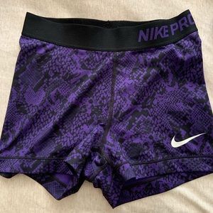 Purple Reptile Nike Pro Shorts